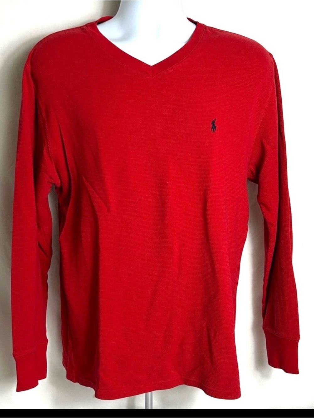 Polo Ralph Lauren Men’s Size XL Red Pullover Long Sleeve Sleepwear Cotton Shirt
